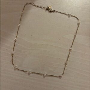 Gold Pearl Necklace